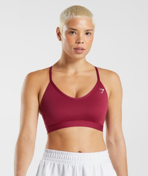 Women's Gymshark V Neck Sports Bra Fuchsia | NZ 7YFIMS